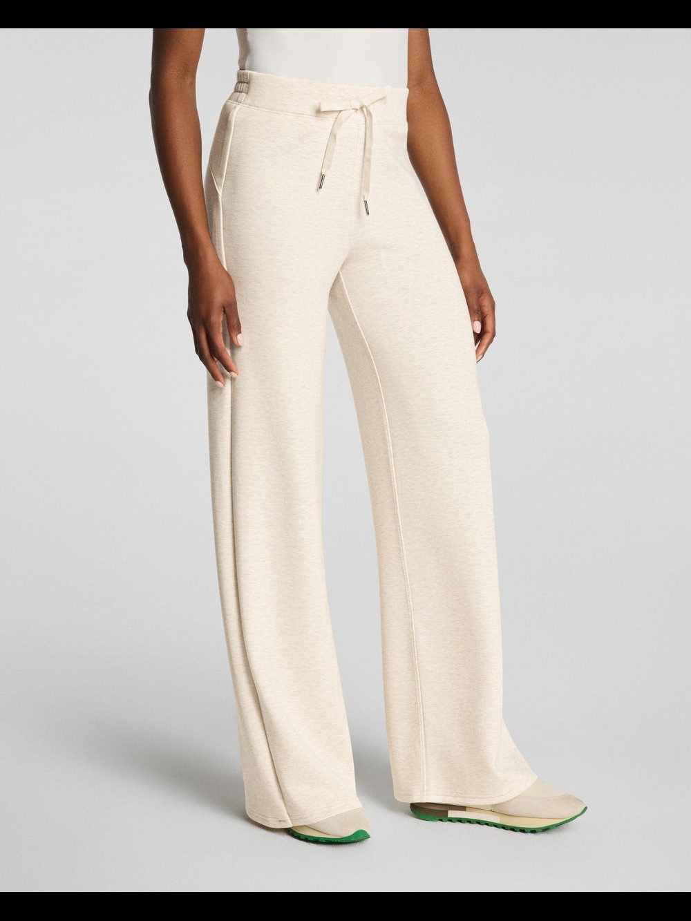 SPANX Cream Wide-Leg Air Essentials Petite Pants